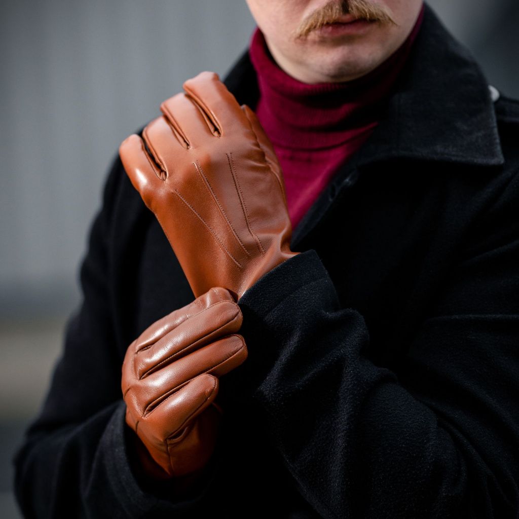 Men's Colorful Leather Gloves