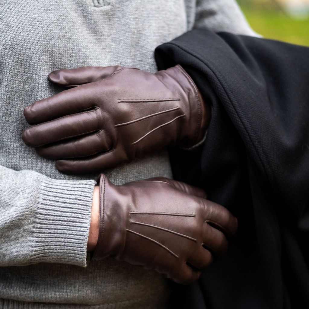Men's Colorful Leather Gloves