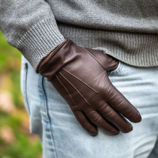 Men's Colorful Leather Gloves
