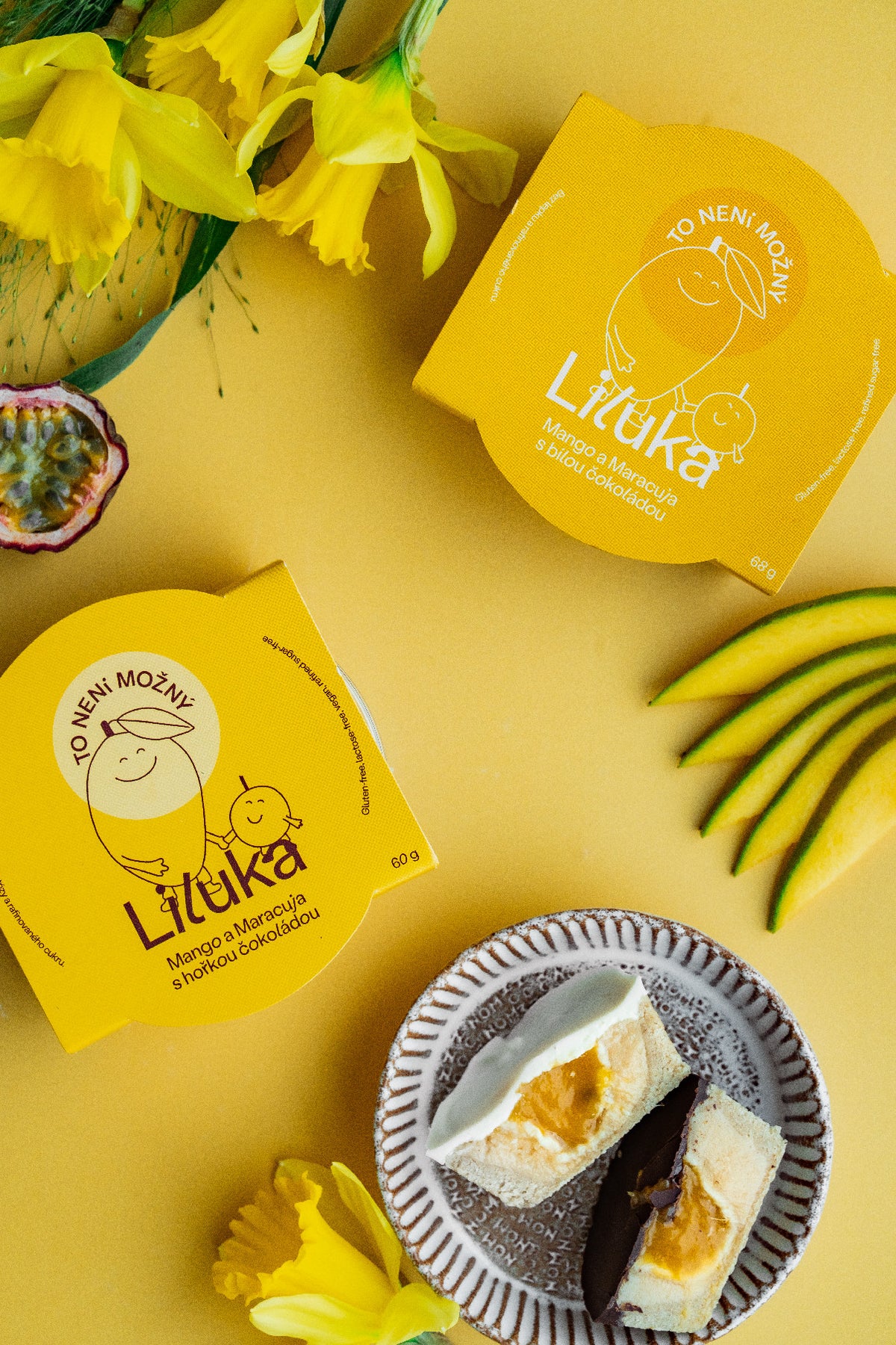 Liluka mango-passion fruit with dark chocolate VEGAN / EAT ME NOW!