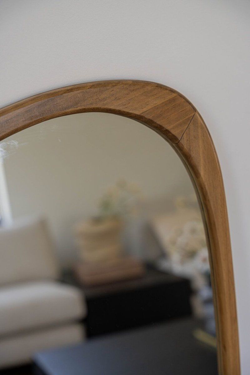Indore Home - Spiegel - organische vorm - asymmetrisch - wandspiegel - 120cm - Hout