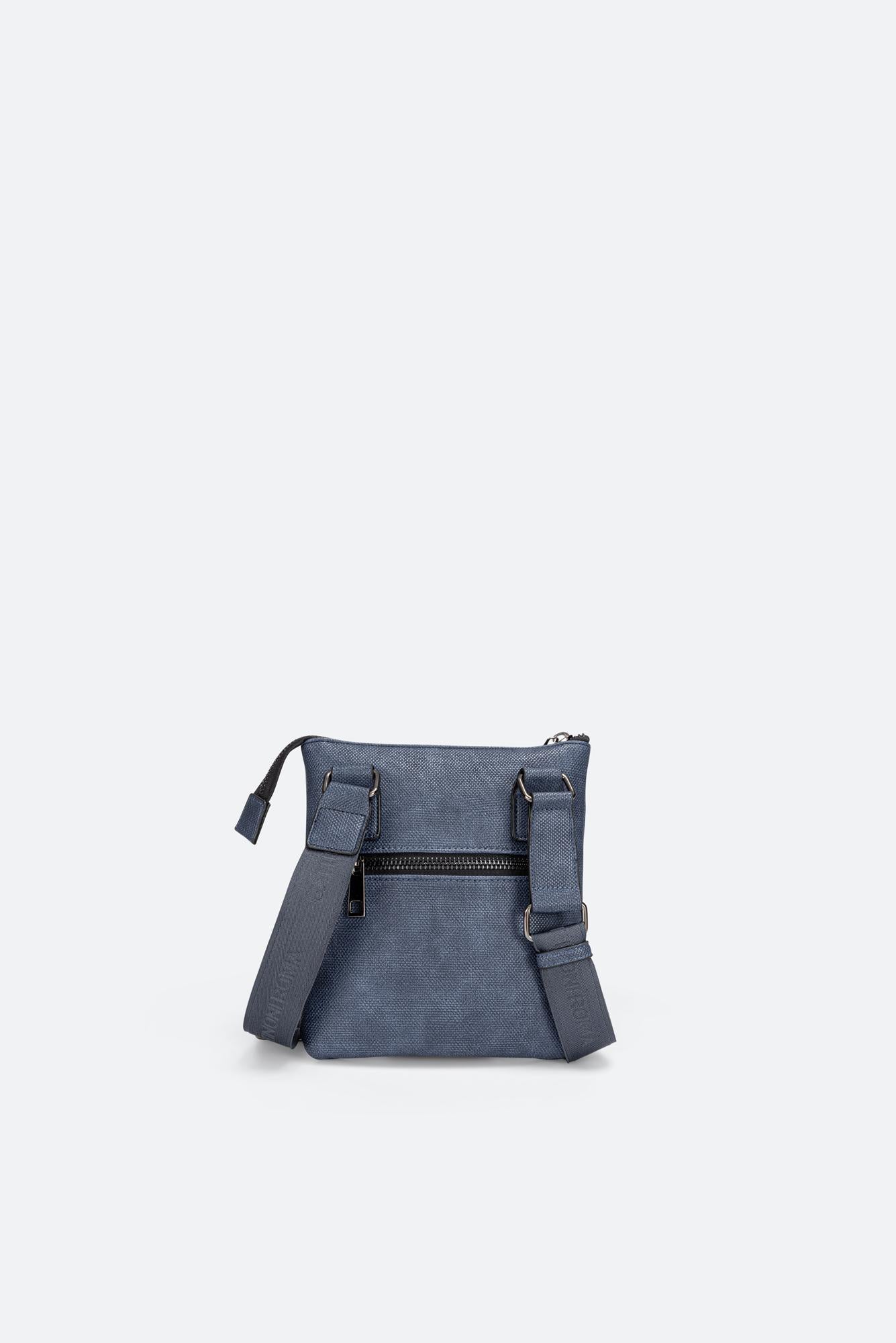 Tristan Texture Crossbody Bag with Embossed Logo in Blue