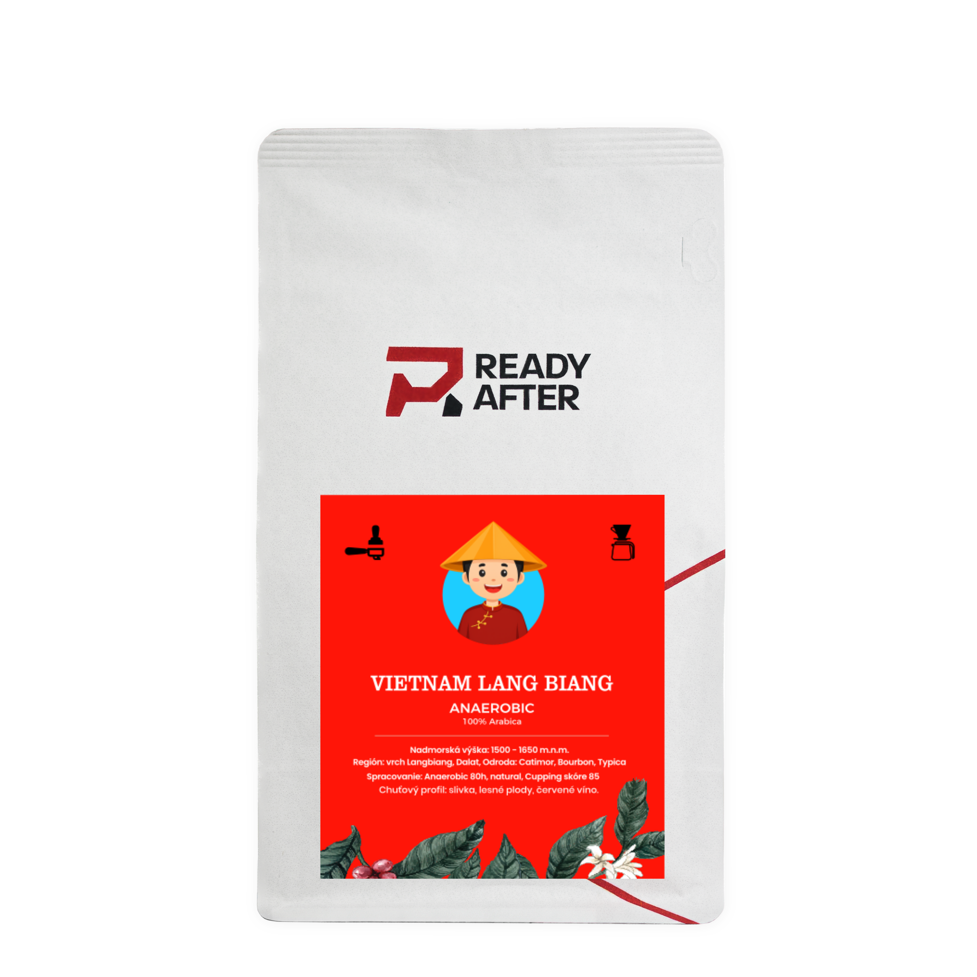Vietnam Lang Biang Anaerobní - 100% Arabica Káva Balení: 500g
