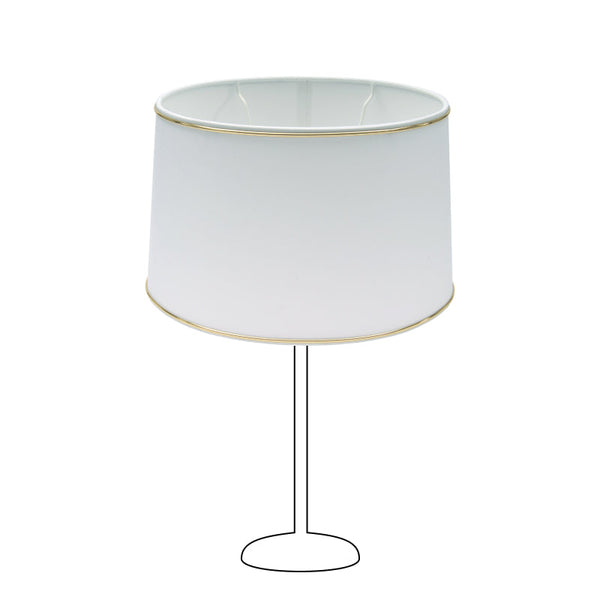 Various Oval Chintz Lampshade with Gold Edge, for E27 - for Table Lamp