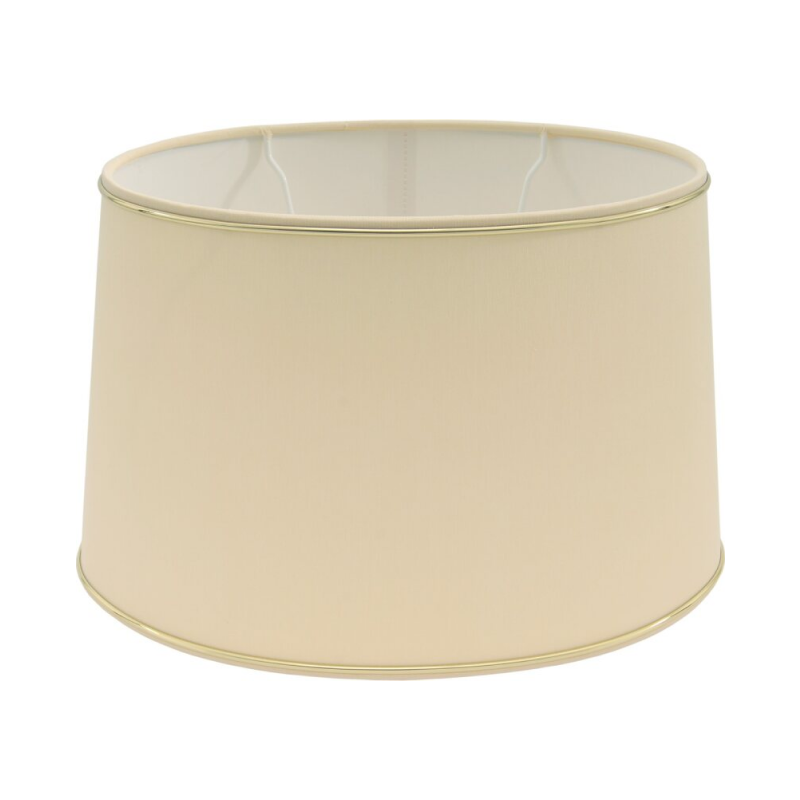 Various Oval Chintz Lampshade with Gold Edge, for E27 - for Table Lamp