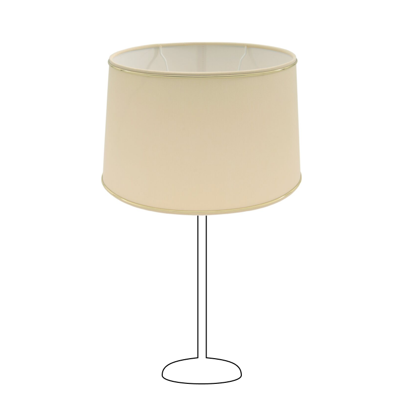 Various Oval Chintz Lampshade with Gold Edge, for E27 - for Table Lamp