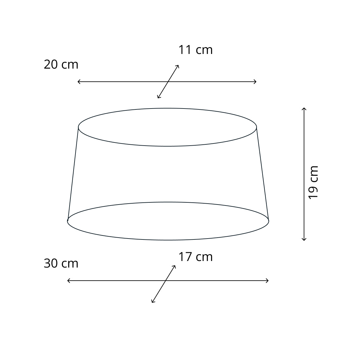 Vari Paralumi Ovali - Laccato/Foglio d'Oro - Nero - Ø25 o Ø30