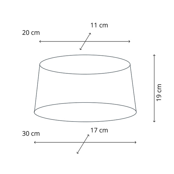 Vari Paralumi Ovali - Laccato/Foglio d'Oro - Nero - Ø25 o Ø30