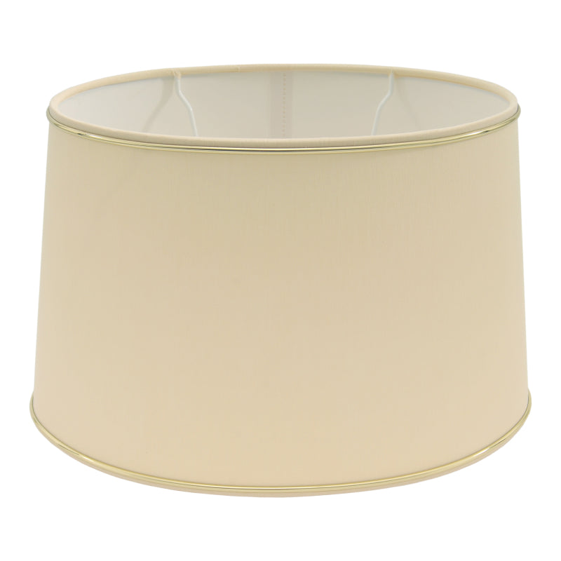 Various Oval Chintz Lampshade with Gold Edge, for E27 - for Table Lamp