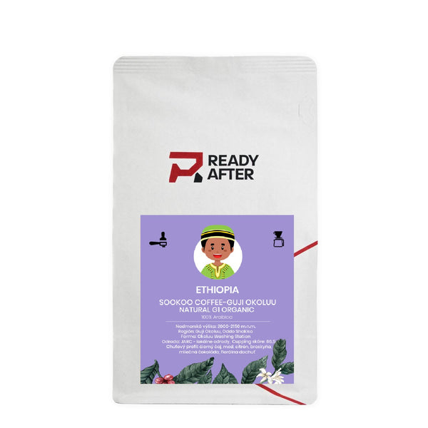 Káva Sookoo z Etiopie - Guji Okoluu G1 organická - 100% Arabica Balení: 500g