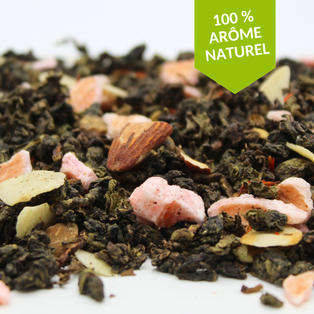 Oolong Tea with Pink Pralines