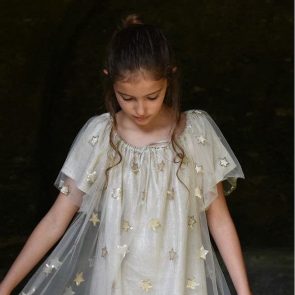 Linen Dress with Stars