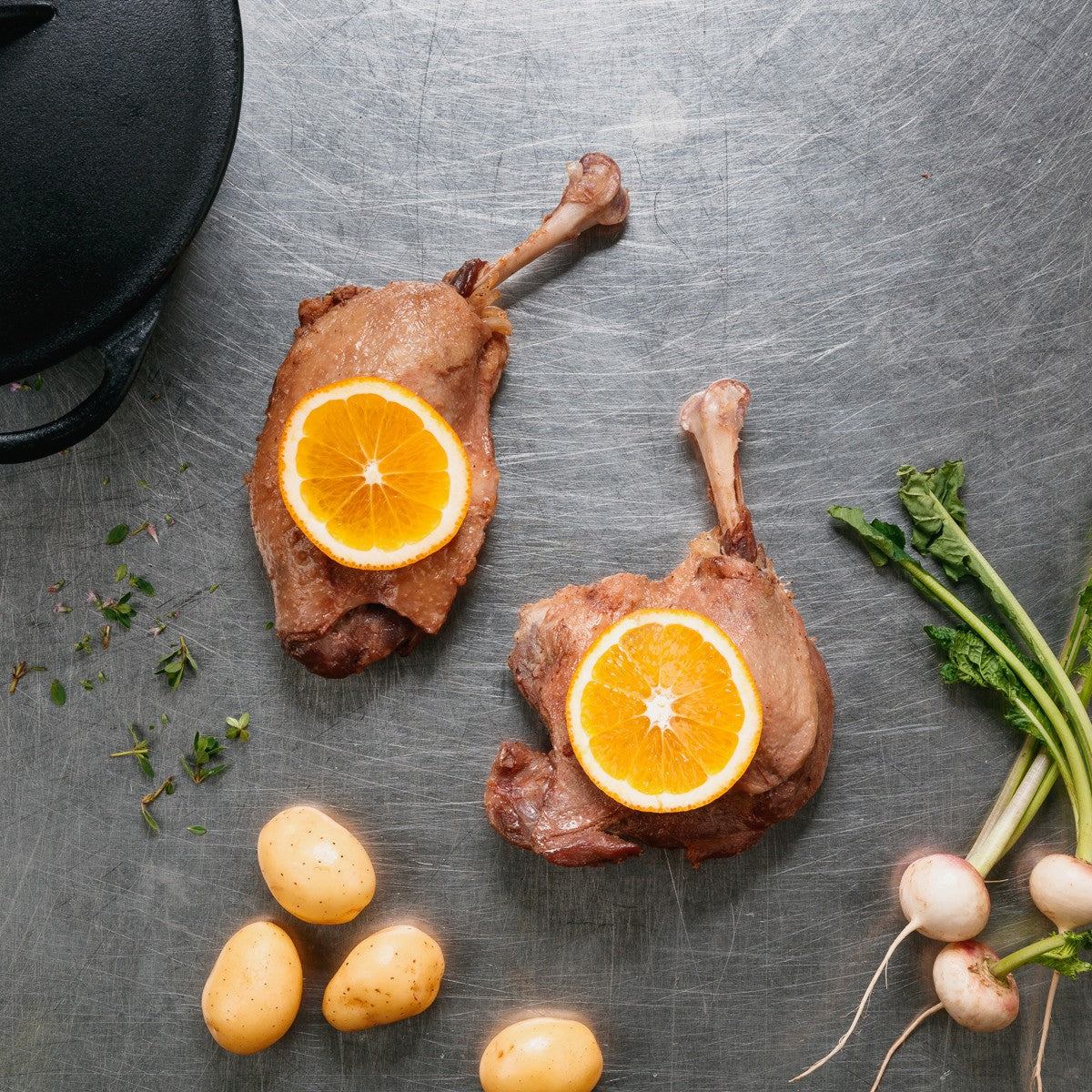 Cuisses de canard à l'orange par 2 - 700g