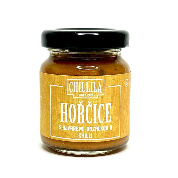 Hořčice s ajvarem a bazalkou 60 ml / 210 ml