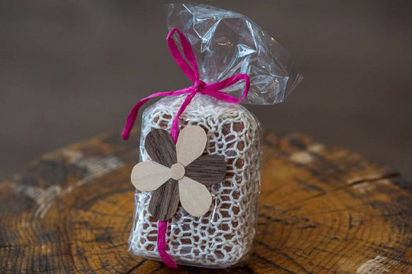 Soap in a Woven Massage Sponge Type of Soap: Goat Milk