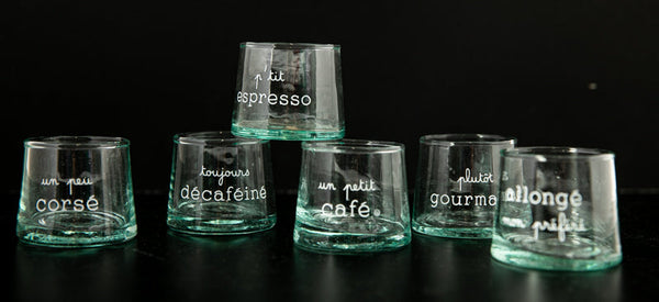 6 Beldi glasses for a small coffee