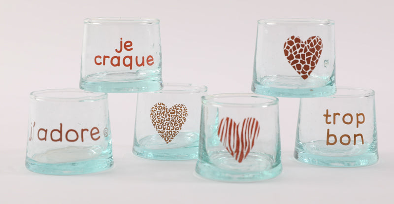6 Beldi glasses pm hearts I love