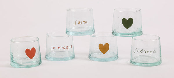 6 verres Beldi pm cœur j'adore