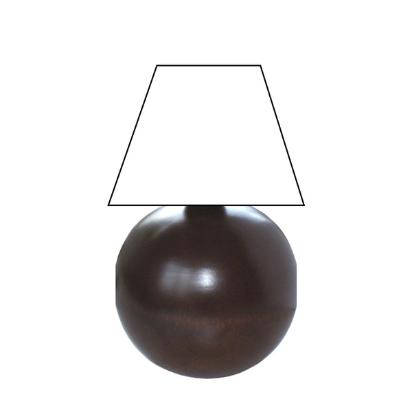 Base Lampada Sferica Vari - Castagno - Altezza 20 cm - E27 - Legno - Calda ed Elegante