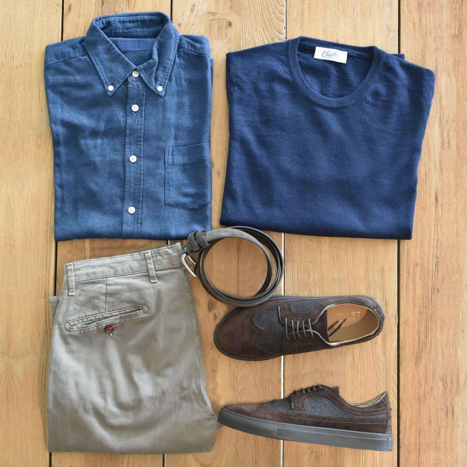 El Suéter Italiano 100% Merino - Marino