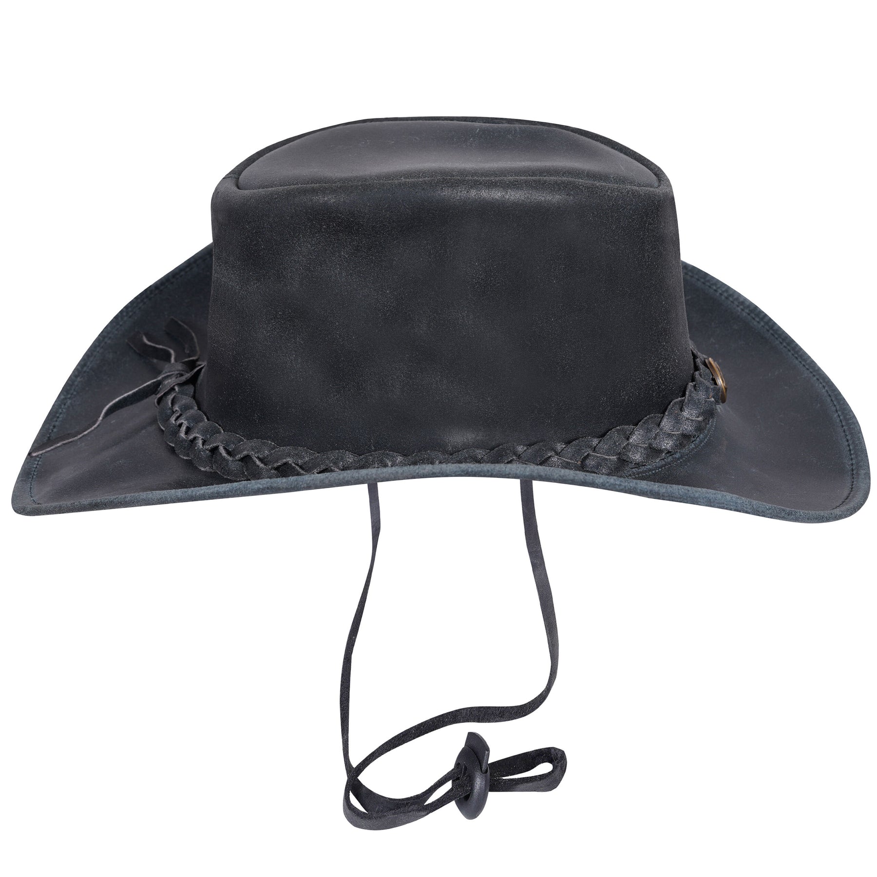 Gray leather hat unisex