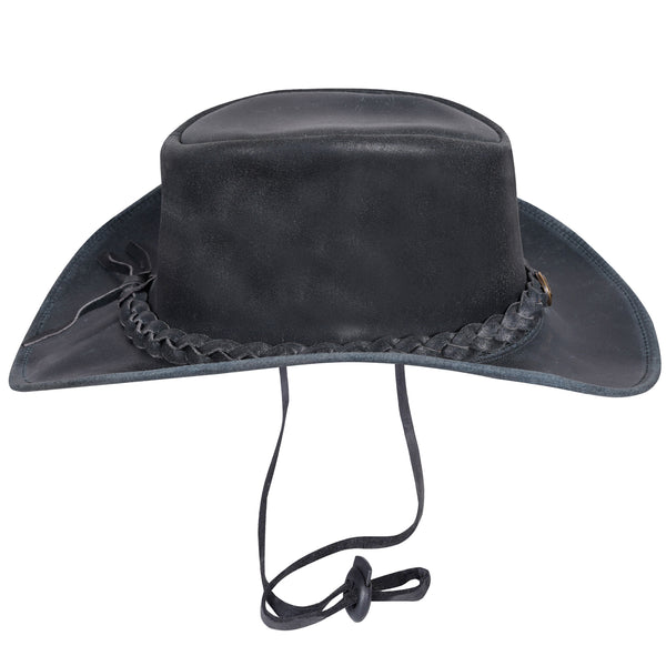 Gray leather hat unisex