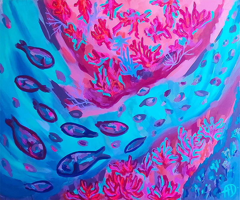 Pintura original Coral reef II