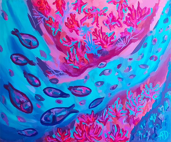 Pintura original Coral reef II