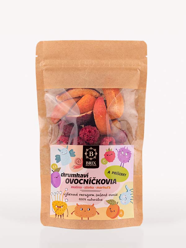Ovocné svačiny a monstra 40g Malina, Švestka, Meruňka