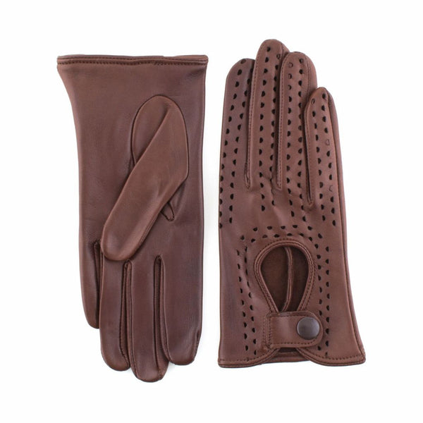 Sporty-Elegant Leather Gloves for Ladies
