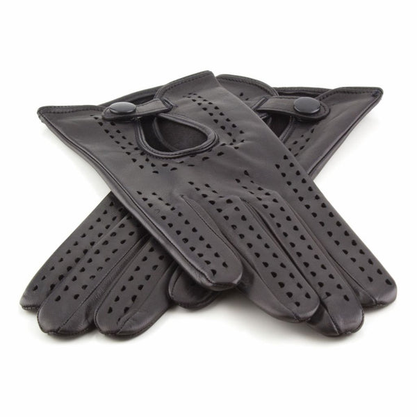 Sporty-Elegant Leather Gloves for Ladies