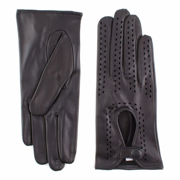 Sporty-Elegant Leather Gloves for Ladies