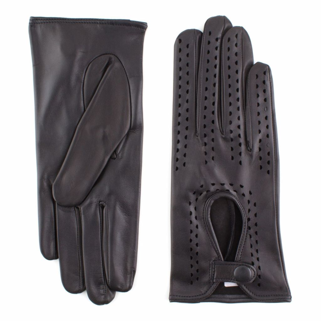 Sporty-Elegant Leather Gloves for Ladies