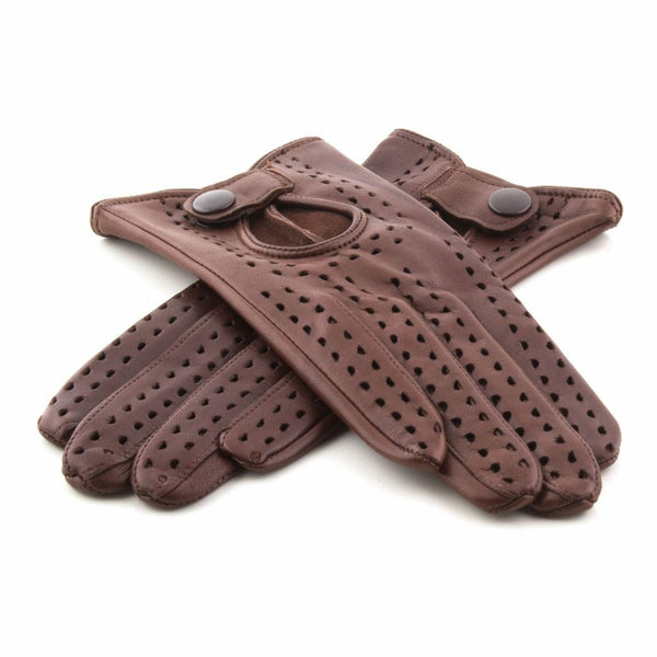 Sporty-Elegant Leather Gloves for Ladies