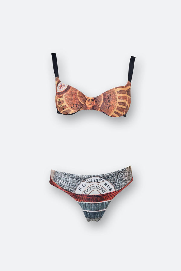 Bikini avec des bonnets imprimés Planétarium Gattinoni