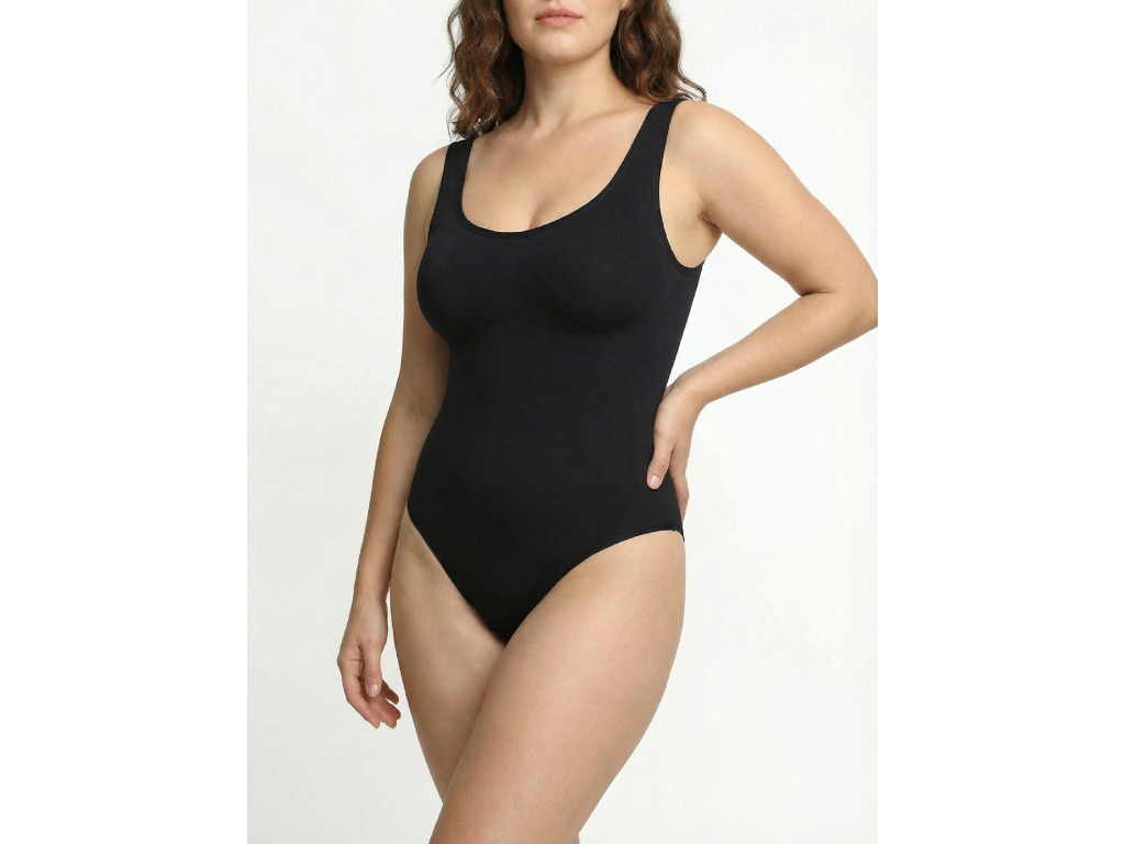 Shaping Bodysuit with Straps, BLACK size other: M/L