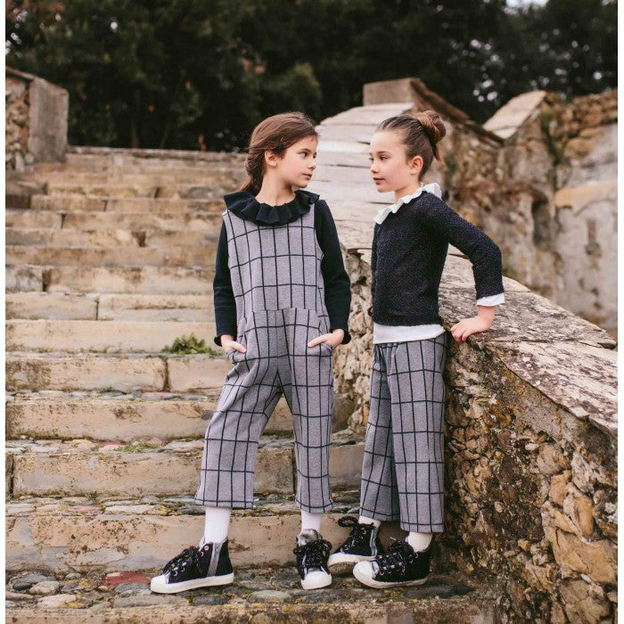 GRAY/BLACK GAUCHO PANTS