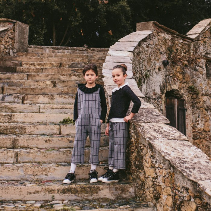 GRAY/BLACK GAUCHO PANTS