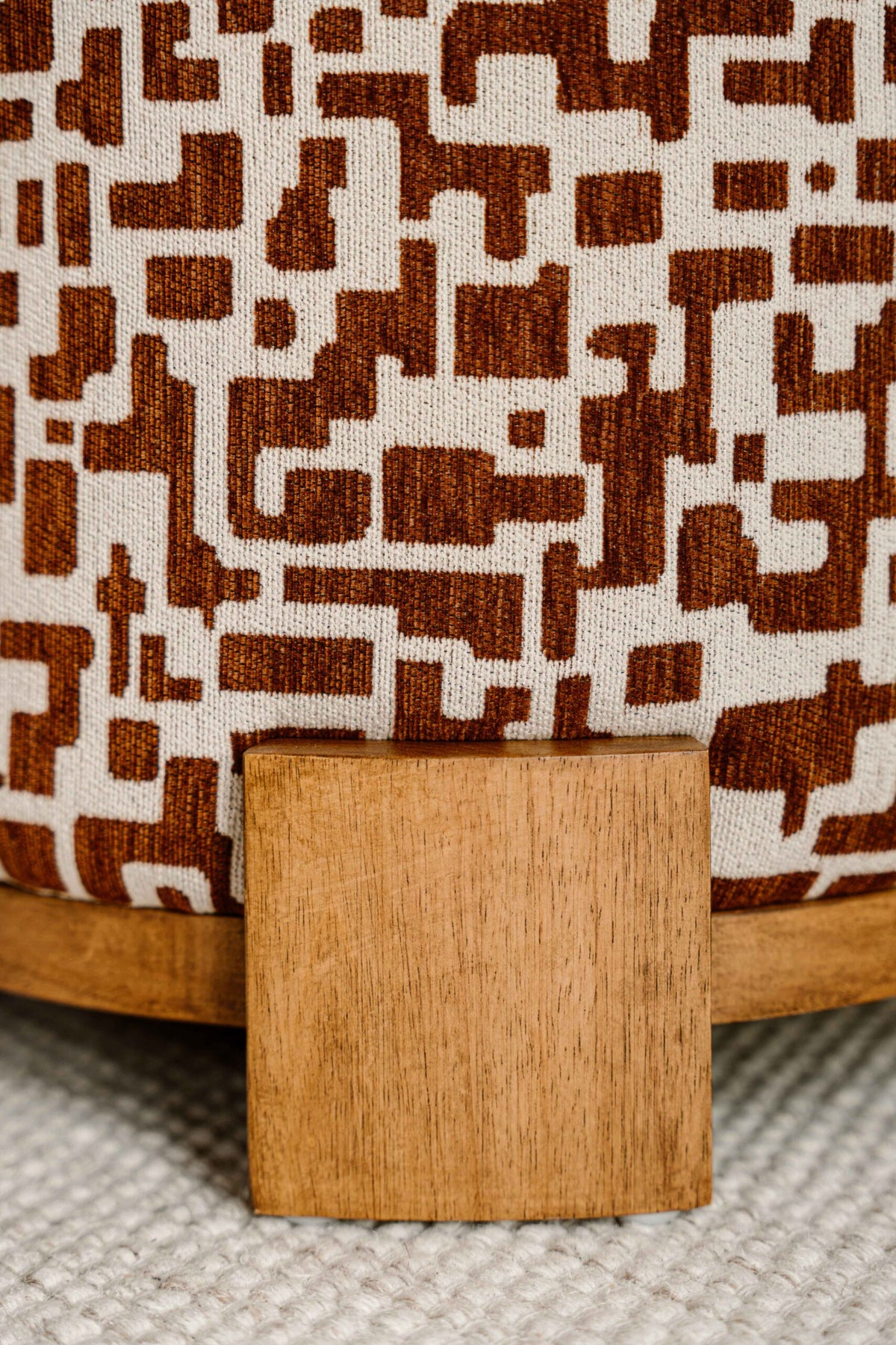 Indore Home - Fien - Pouf - Ottoman - Brown - Beige