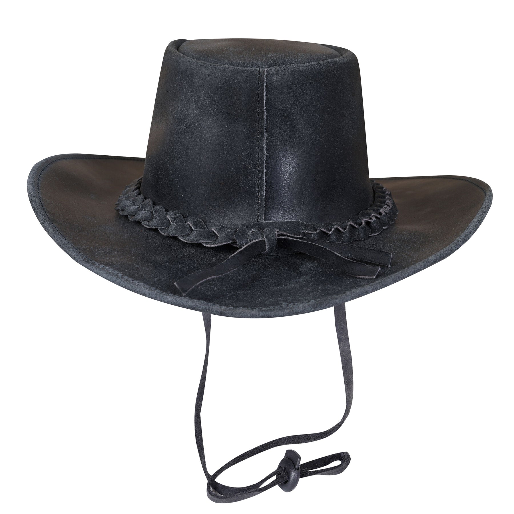 Gray leather hat unisex
