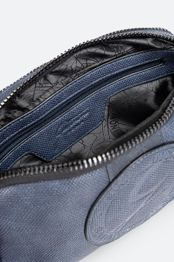 Beauty Tristan Textuur met Gegraveerd Logo in Blauw