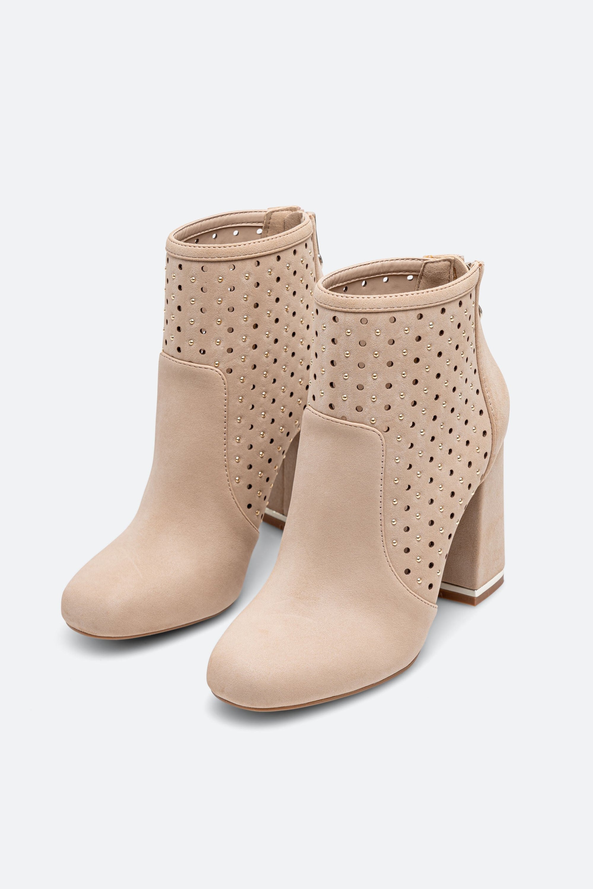 Beige Suede Ankle Boot Gattinoni