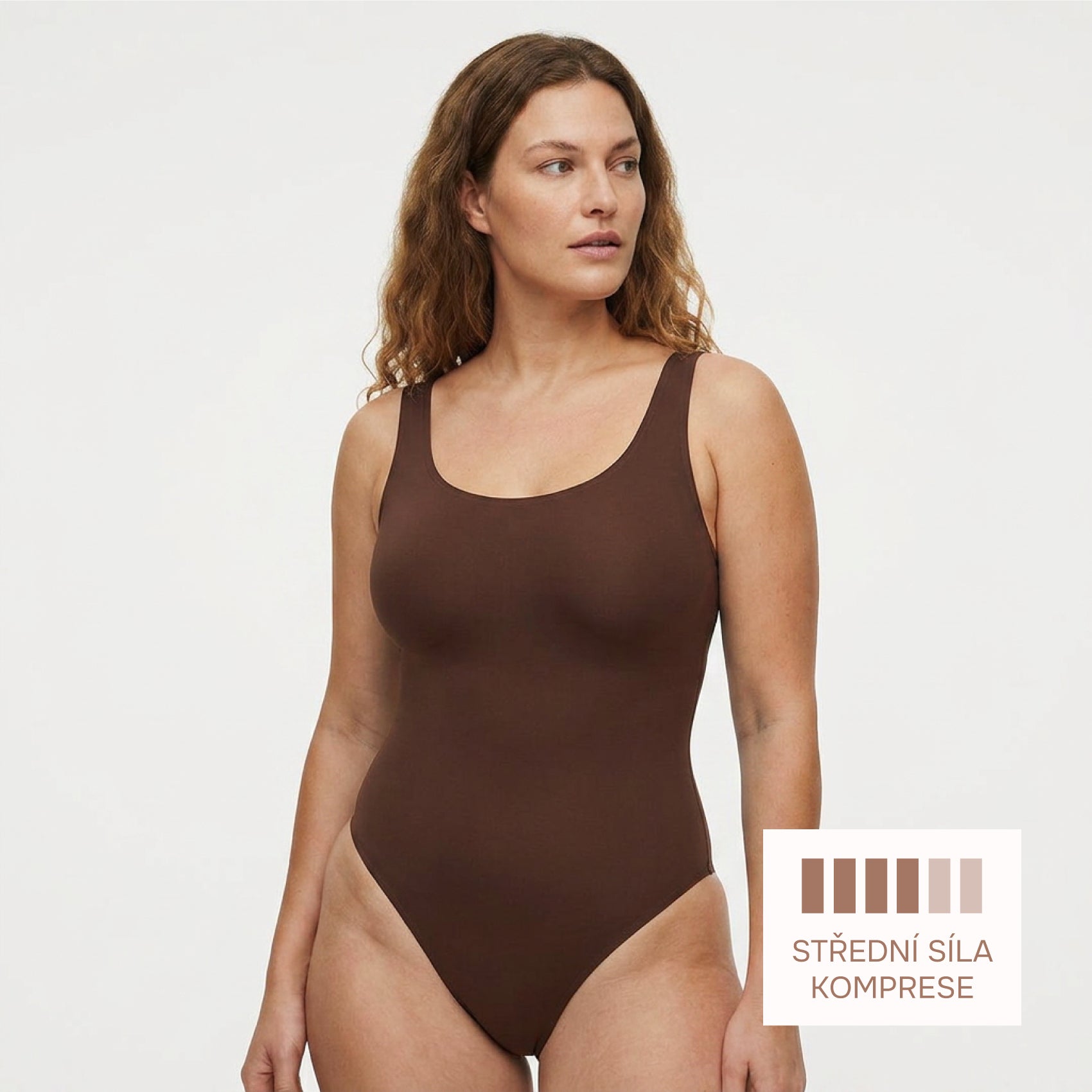 Shaping Bodysuit with Straps, BROWN size other: 3XL/4XL