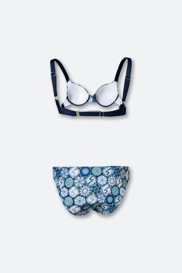 Bikini with Teodosia Gattinoni Print and Cups