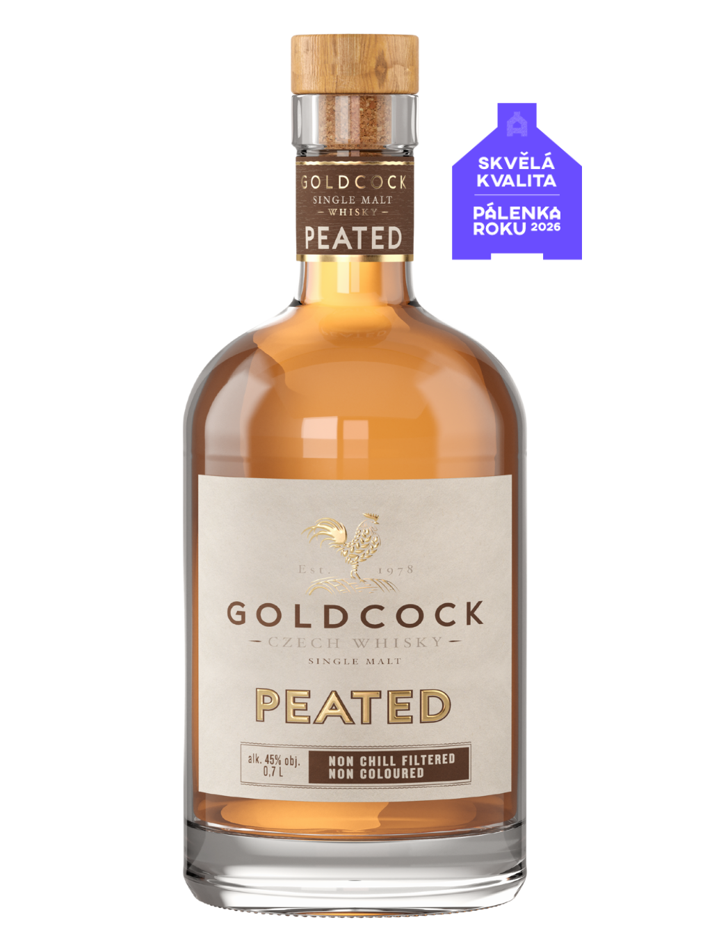 GOLDCOCK Peated Single Malt 45% 0.7l