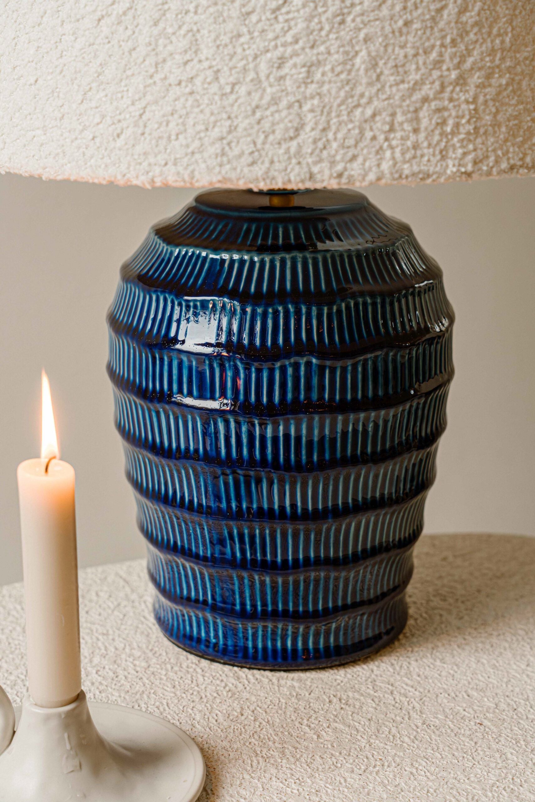 Indore Home - Capri - M - Table Lamp - Blue