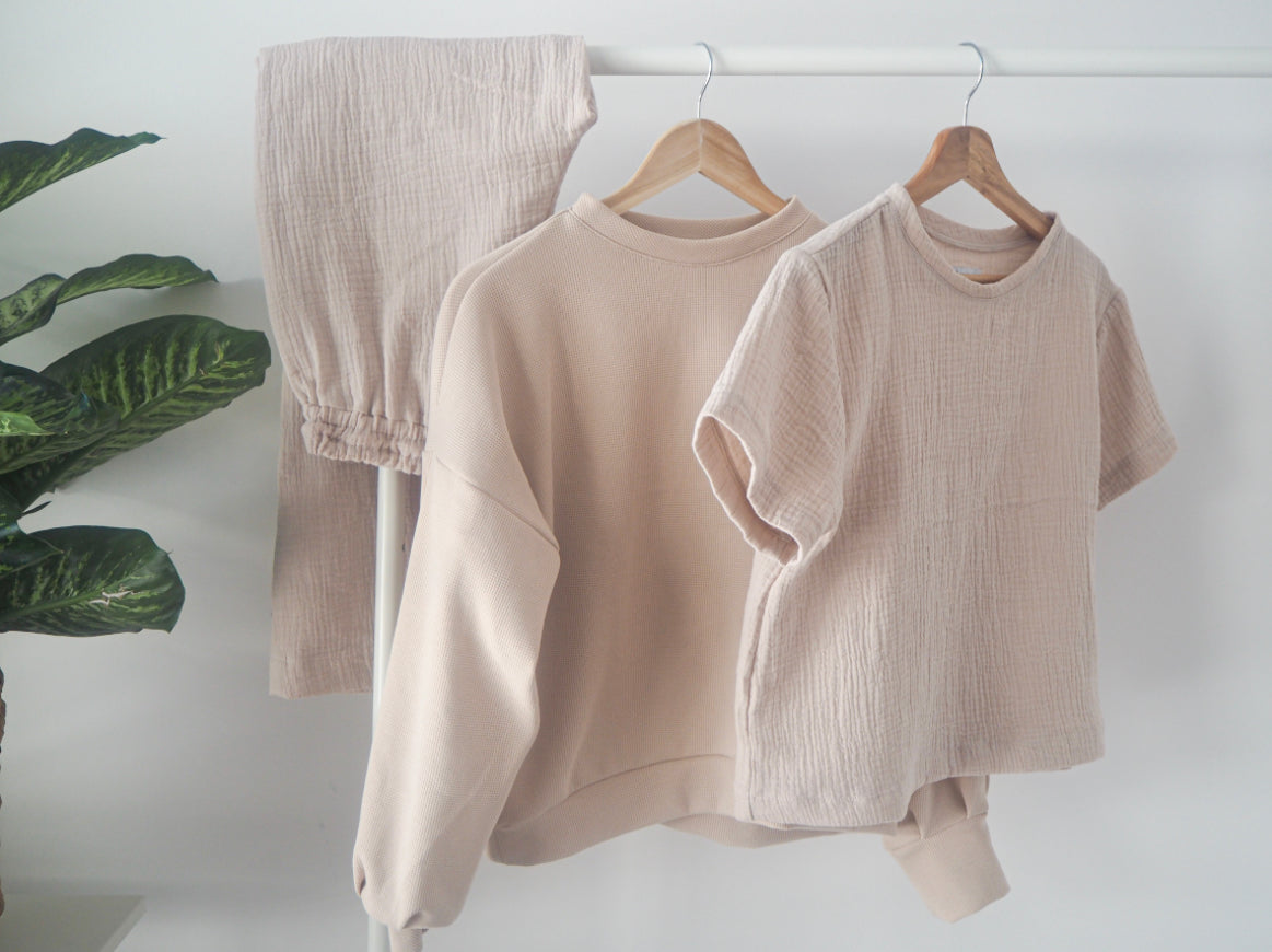 Triko mušelín písková Velikost: M