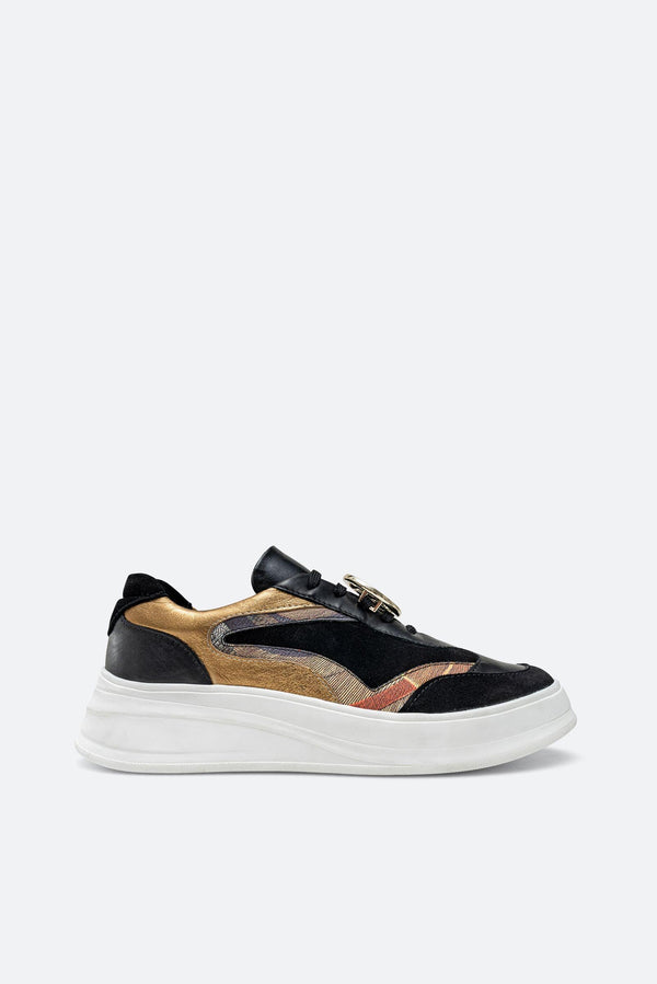 Dubois Suede Sneakers Planetarium Print Black