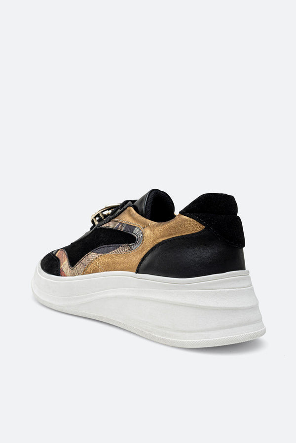 Dubois Suede Sneakers Planetarium Print Black