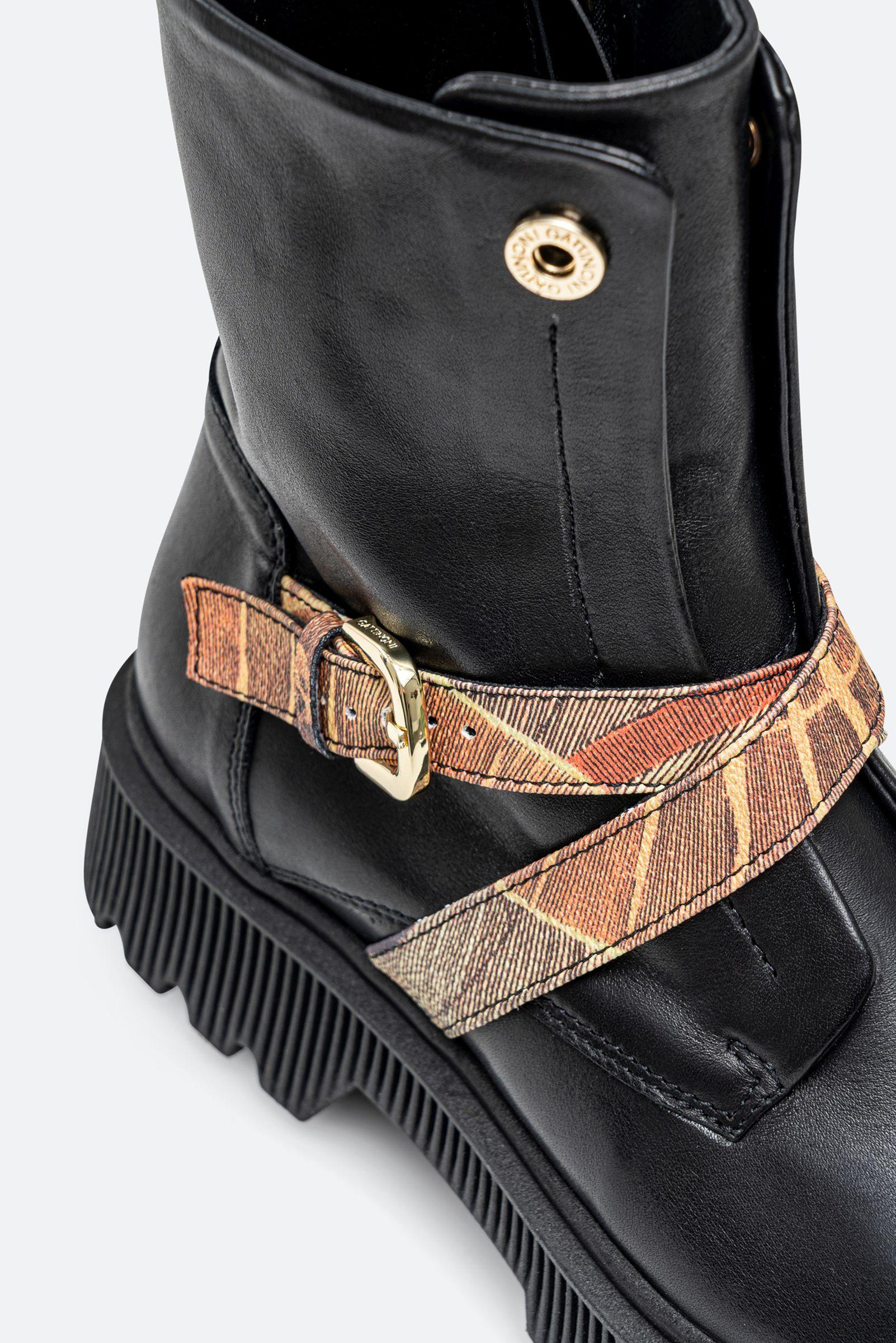 Stivaletto Joplyn in pelle stampa Planetarium colore nero